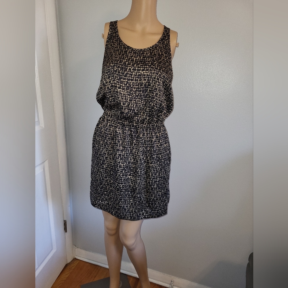 Michael Kors Black and Gold Mini Dress